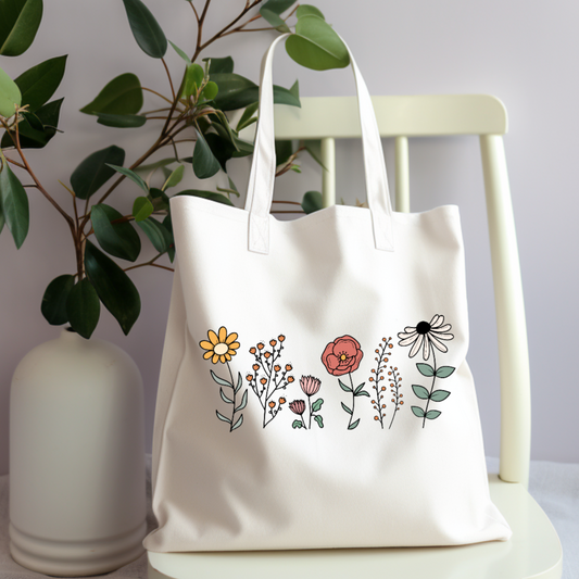 Blooming Flowers Tote Bag