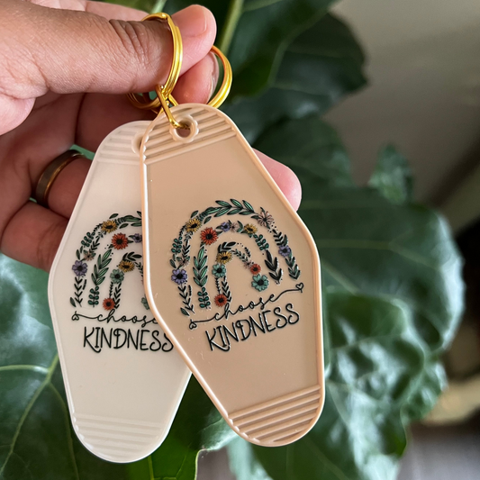 Kindness Rainbow Motel Keychain