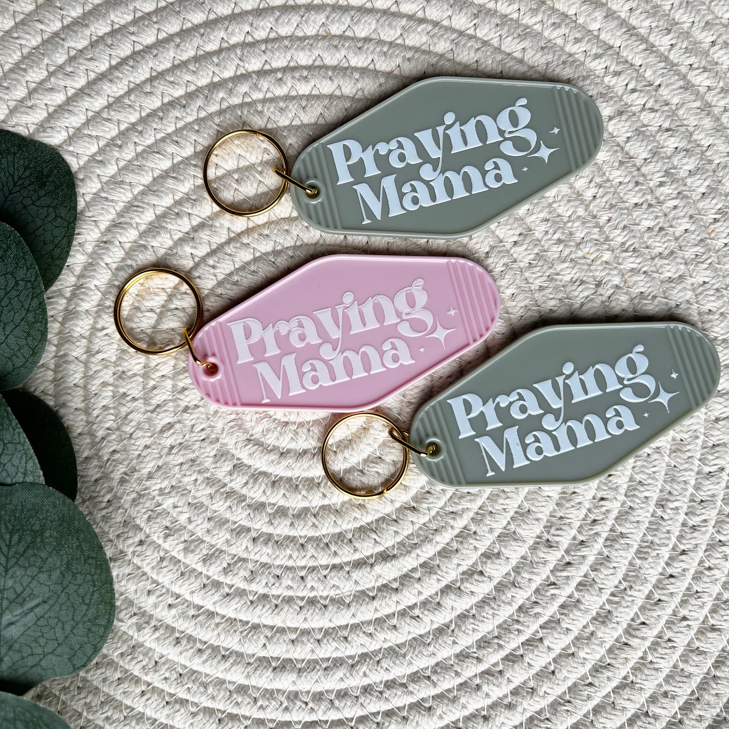 Praying Mama Motel Keychain