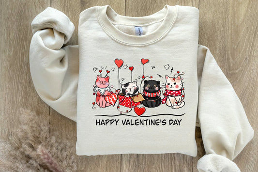 Valentines Kittens Sweatshirt